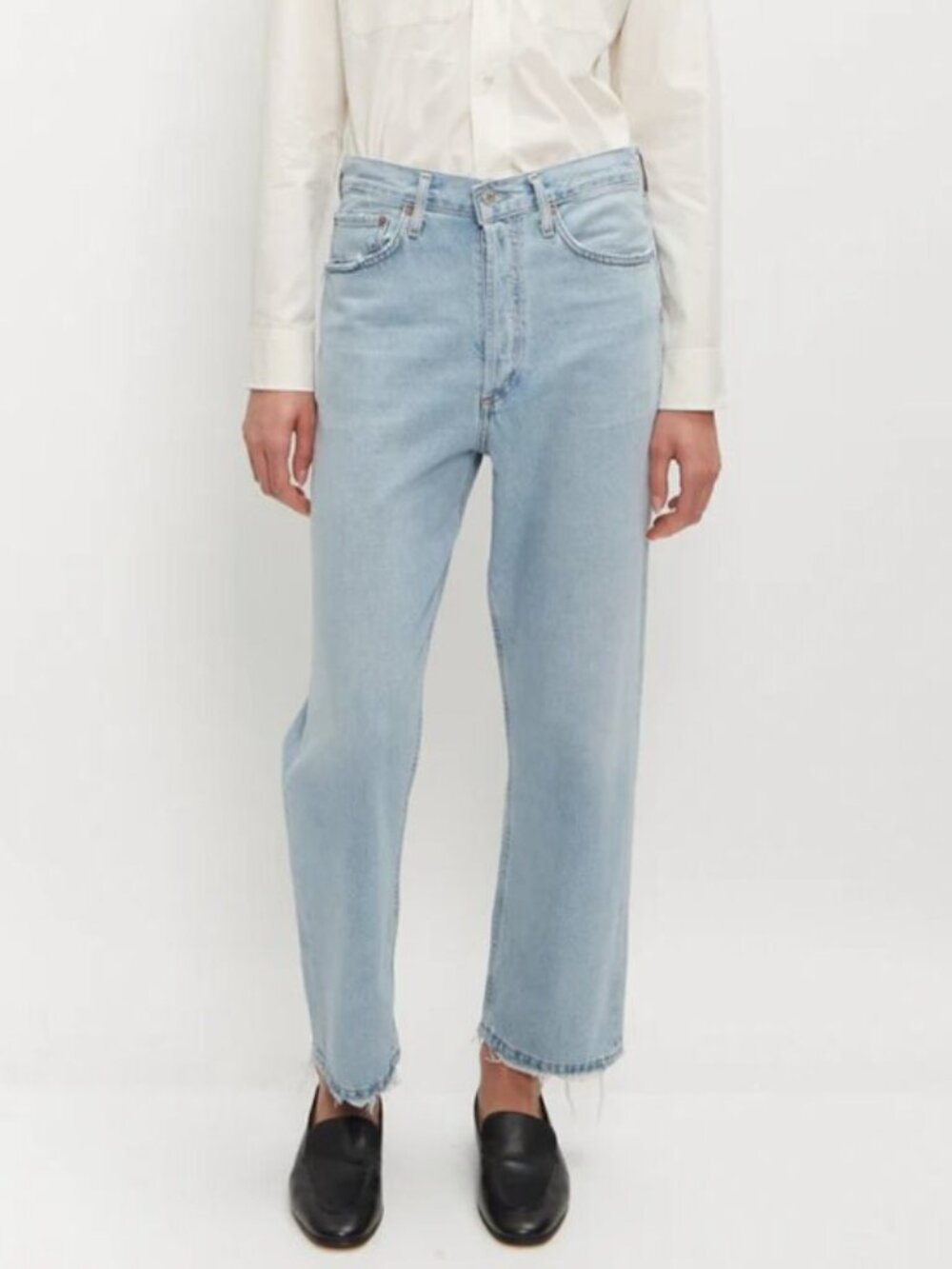 AGOLDE 90's Crop Straight Leg Mid Rise Jeans